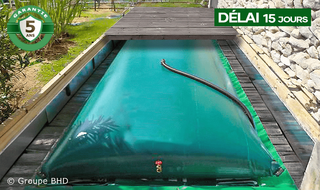 Citerne souple 6000 litres. Carrée (3.69m x 3.27m x 0.8m) - Garantie 5 ans