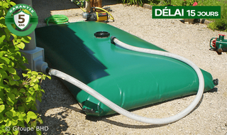 Citerne souple 2000 litres, étroite (4,32 x 1,48 x 0.5 m) – Garantie 5 ans