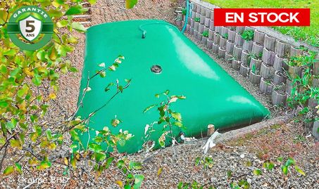 Citerne souple 4000 litres. Carrée (3.02m x 2.96m x 0.7m) - Garantie 5 ans