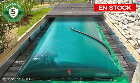 Citerne souple 5000 litres. Étroite (10.46m x 1.48m x 0.5m) - Garantie 5 ans