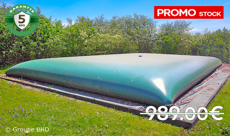 Citerne souple 25000 litres - Standard (6.50 x 5.17 x 1.10m) - Garantie 5 ans
