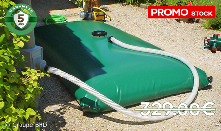 Citerne souple 1000 litres. Standard (2.86 x 1.44 x 0.5m) - Garantie 5 ans