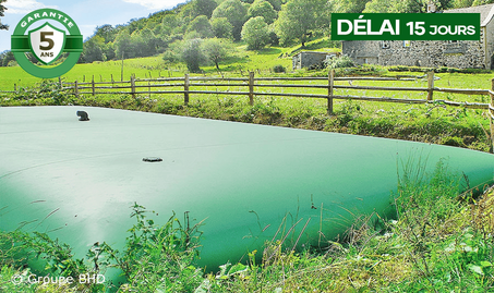 Citerne souple 15000 litres - Etroite 11.42m x 2.86m x 0.7m) - Garantie 5 ans