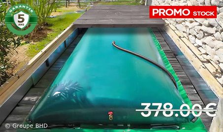 Citerne souple 5000 litres. Standard (3.47 x 2.86 x 0.8m) - Garantie 5 ans