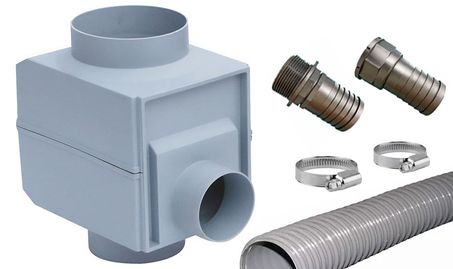 Collecteur eau de pluie filtrant TOP - Kit tuyau raccordement inclus -