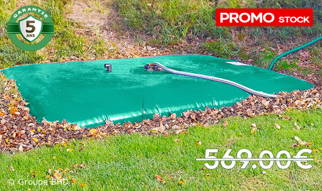 Citerne souple 7000 litres. Standard (4.86x 2.86 x 0.8m) - Garantie 5 ans