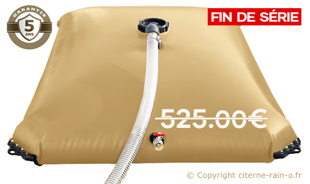 Citerne souple 7000 litres - Couleur SABLE. Standard (4.86x 2.86 x 0.8m) - Garantie 5 ans