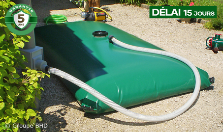 Citerne souple 1000 litres. Standard (2.86 x 1.44 x 0.5m) - Garantie 5 ans